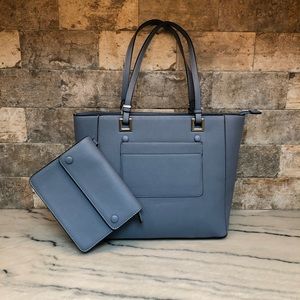 Blue, Vegan Leather Purse- NWT